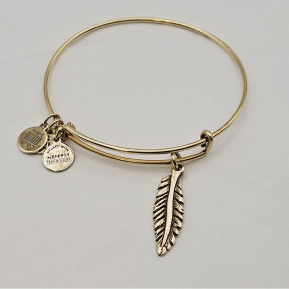 ✨ Alex and Ani Bracelet in Gold with Feather Charm! ✨ - Picture 4 of 13